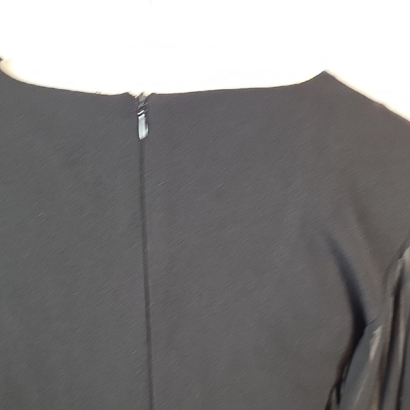 Dynamite Black Mini Dress Sheer Balloon Sleeves V-Neck Size P/S (Small) - Picture 6 of 9